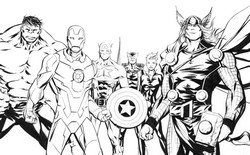 coloriage the avengers l equipe